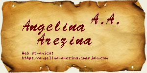 Angelina Arežina vizit kartica